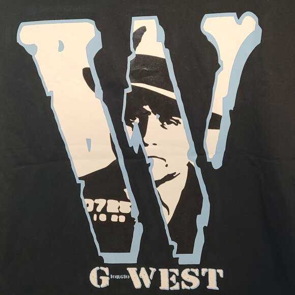 GIORGIO WEST- THE BIG FELLA T-Shirt Men's Size 2X Black & Blue Graphic Tee - Picture 5 of 7